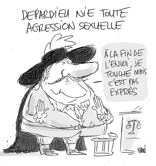 Dessin de presse : ProcĂšs Depardieu 2 presse : ProcĂšs Depardieu 2
