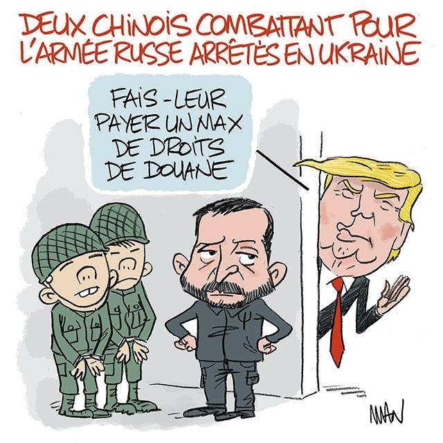 Dessin de presse : Chinois en Ukraine presse : Chinois en Ukraine