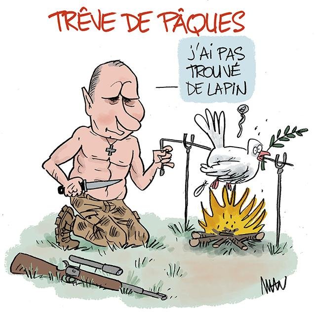 Dessin de presse : TrĂȘve de PĂąques presse : TrĂȘve de PĂąques