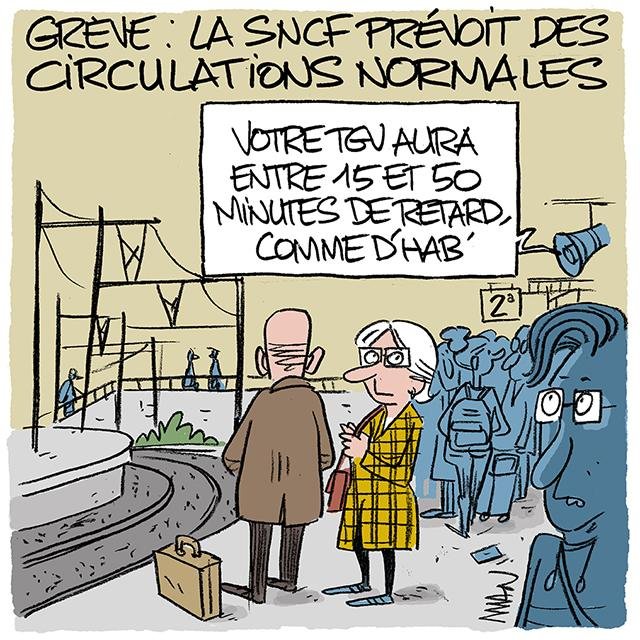 Dessin de presse : GrĂšve SNCF presse : GrĂšve SNCF