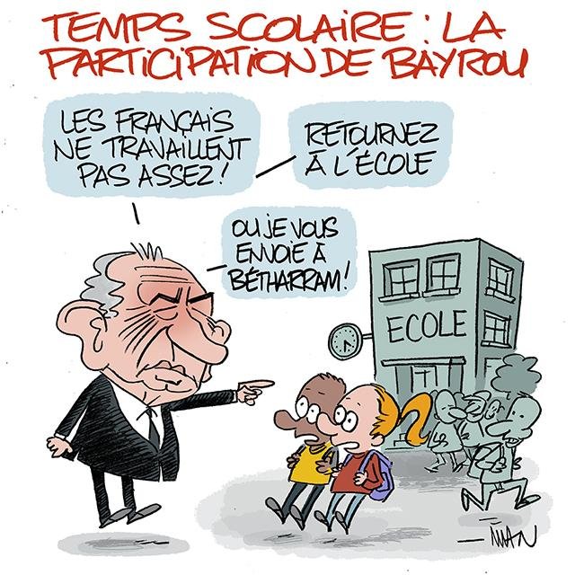Dessin de presse : Temps scolaire presse : Temps scolaire