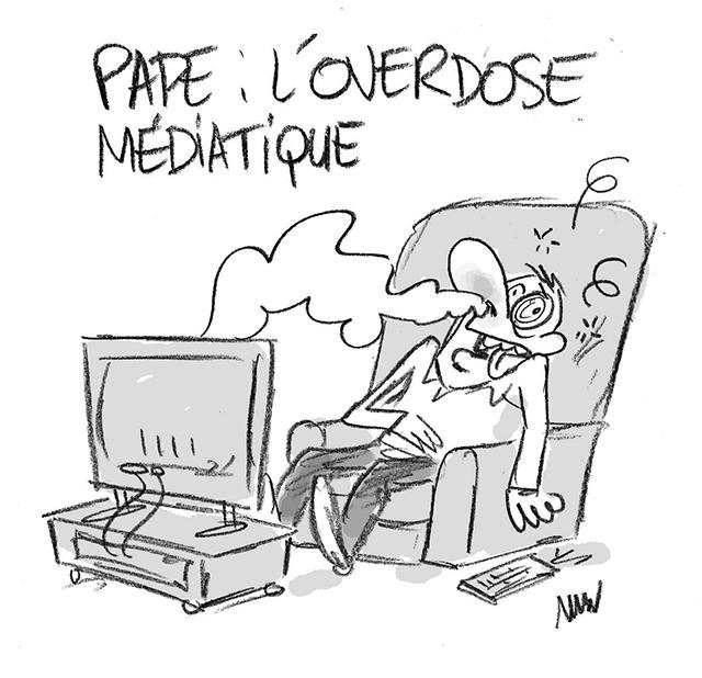 Dessin de presse : Overdose papale presse : Overdose papale