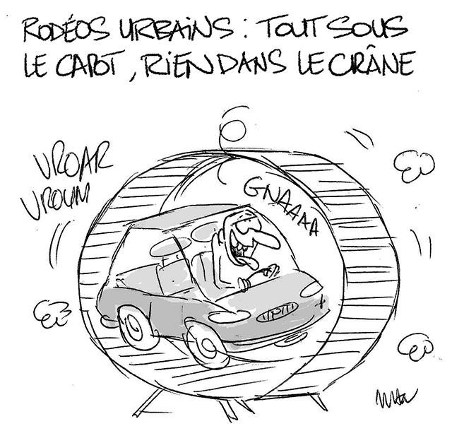 Dessin de presse : Rodéo urbain presse : Rodéo urbain