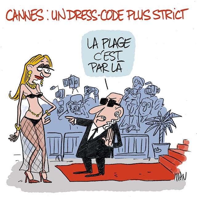Dessin de presse : Dress code Ă Cannes presse : Dress code Ă Cannes