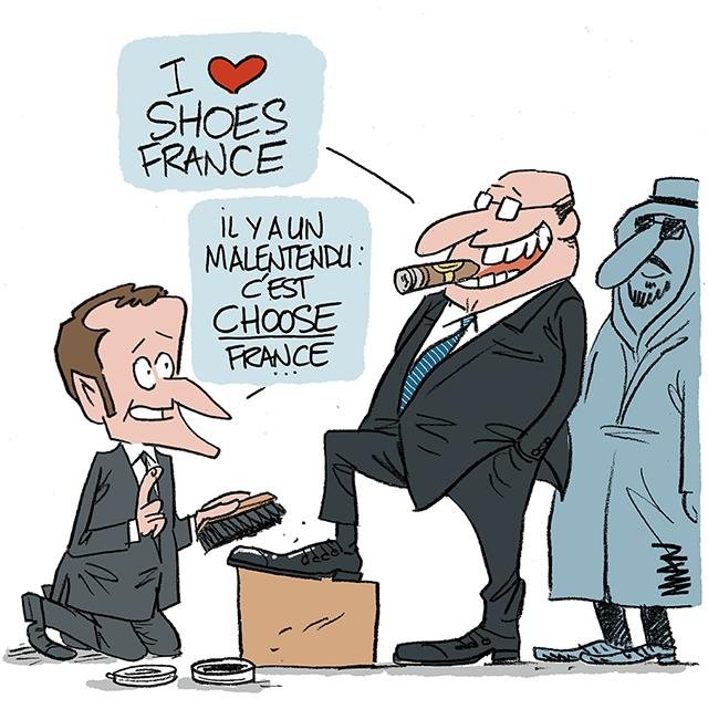 Dessin de presse : Choose France 2025 presse : Choose France 2025