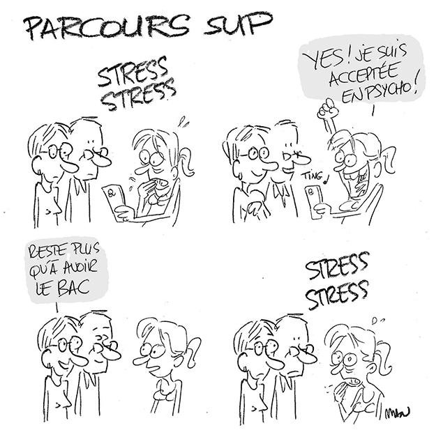 Dessin de presse : Parcoursup presse : Parcoursup