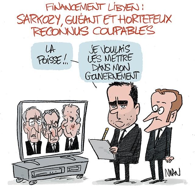 Dessin de presse : Sarkozy coupable presse : Sarkozy coupable