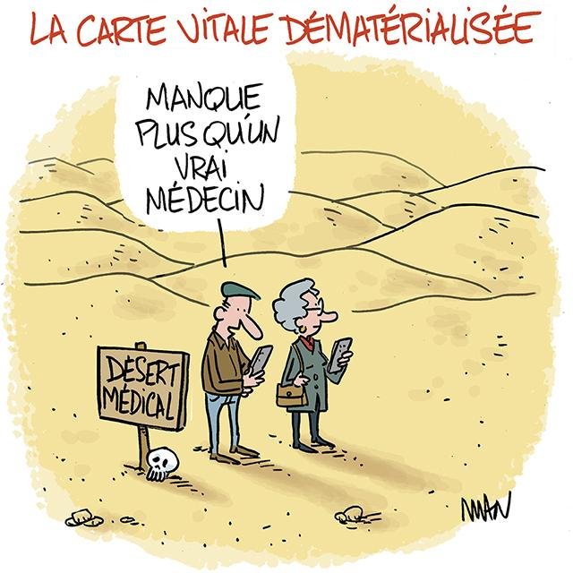 Dessin de presse : Carte Vitale presse : Carte Vitale