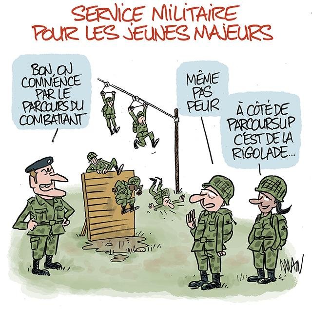 Dessin de presse : Service militaire 2 presse : Service militaire 2