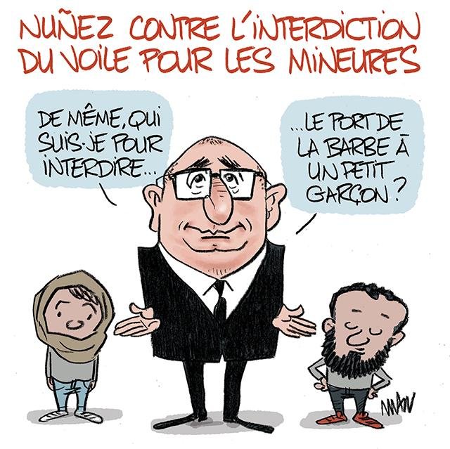Dessin de presse : Voile mineures presse : Voile mineures