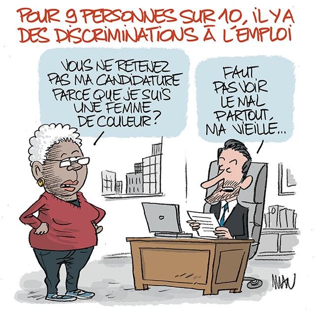 Dessin de presse : Emploi/Discriminations presse : Emploi/Discriminations