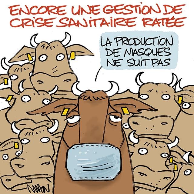 Dessin de presse : Dermatose Crise presse : Dermatose Crise