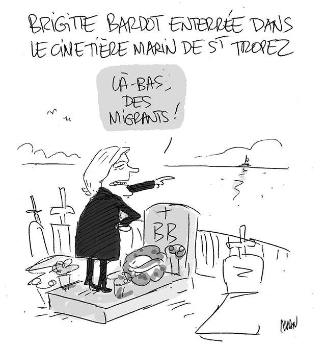 Dessin de presse : Enterrement BB presse : Enterrement BB