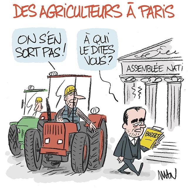 Dessin de presse : Agriculteurs à Paris presse : Agriculteurs à Paris