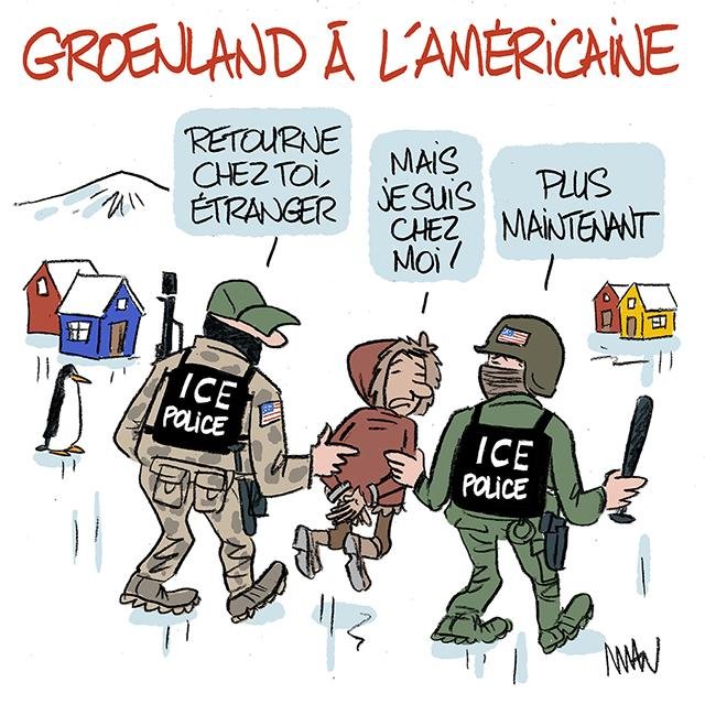 Dessin de presse : ICE police presse : ICE police