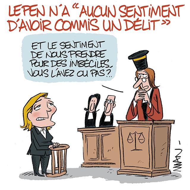 Dessin de presse : Lepen en appel presse : Lepen en appel
