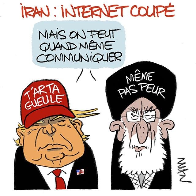 Dessin de presse : USA-IRAN presse : USA-IRAN