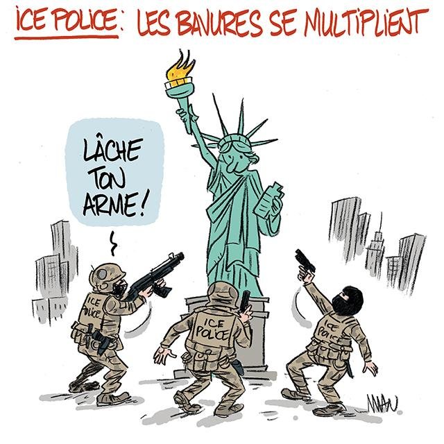 Dessin de presse : Bavures ICE presse : Bavures ICE