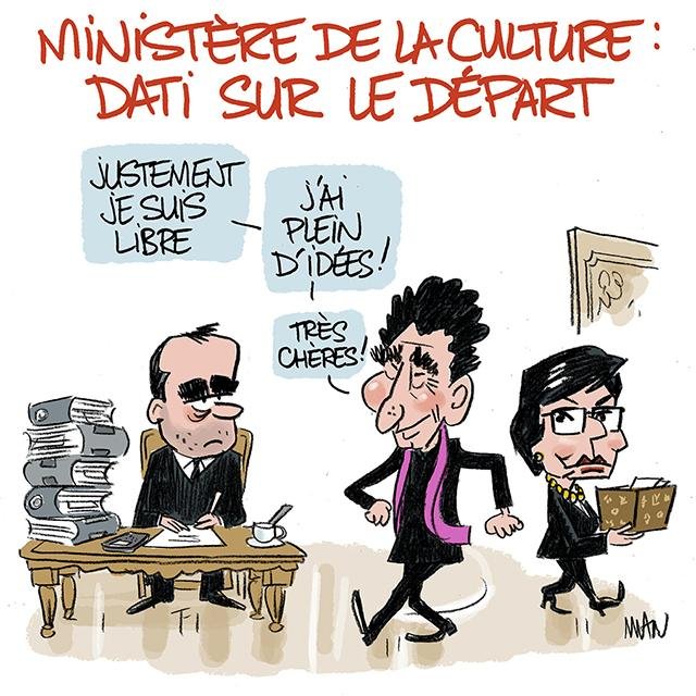 Dessin de presse : Dati sur le départ presse : Dati sur le départ