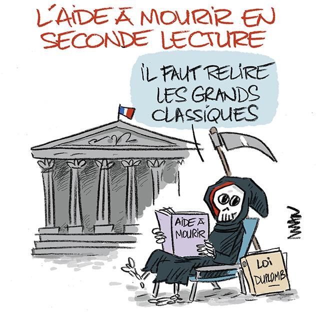 Dessin de presse : Aide à mourir bis presse : Aide à mourir bis