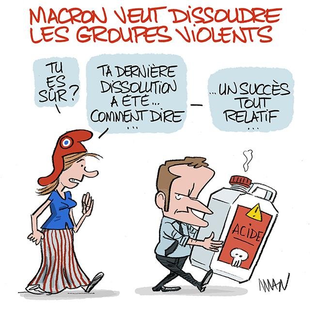Dessin de presse : Dissolution(s) presse : Dissolution(s)
