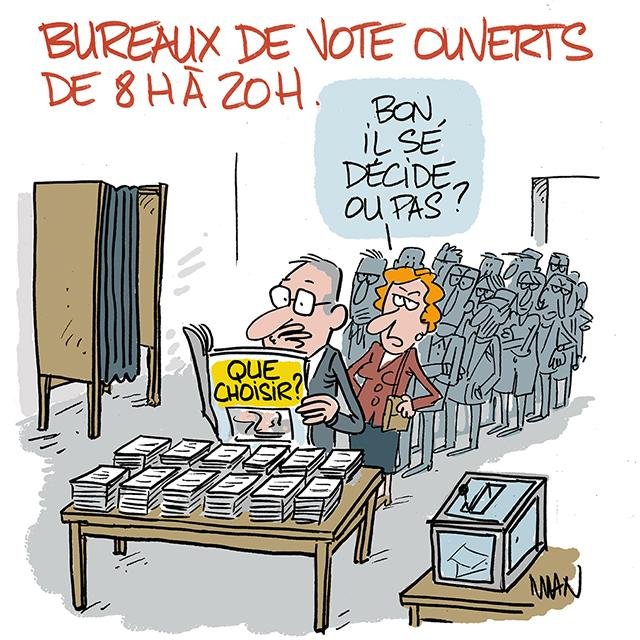 Dessin de presse : Que choisir? presse : Que choisir?