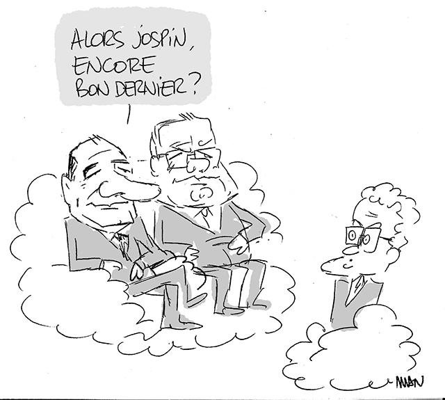 Dessin de presse : Mort de Jospin presse : Mort de Jospin