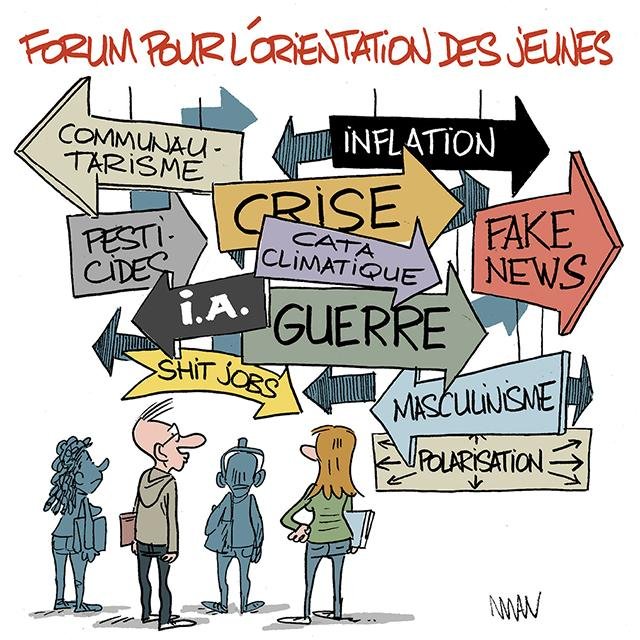 Dessin de presse : Orientation des jeunes presse : Orientation des jeunes