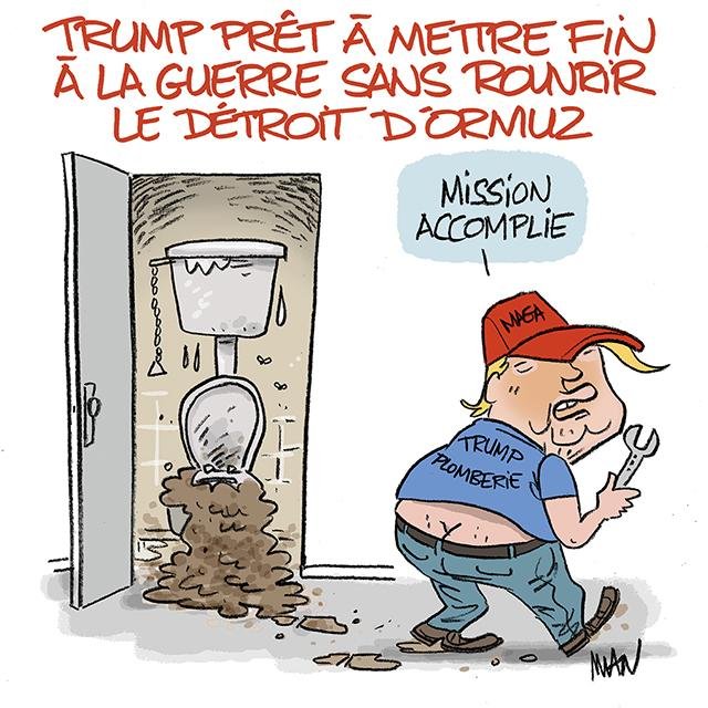 Dessin de presse : Plomberie Trump presse : Plomberie Trump