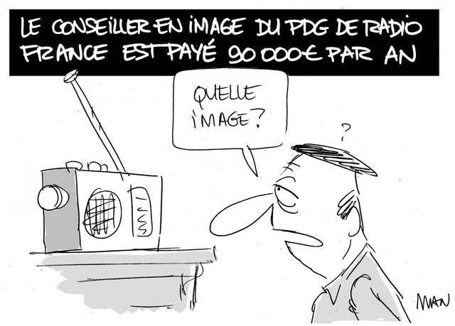 Dessin de presse : Image à la radio presse : Image à la radio