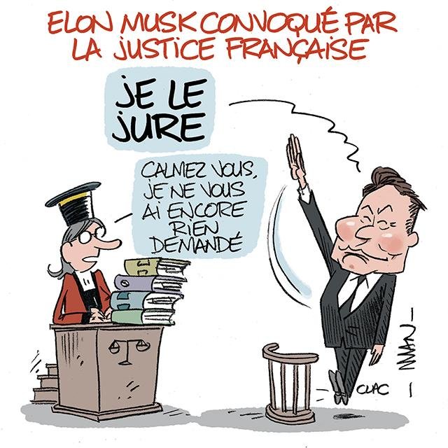 Dessin de presse : Musk convoqué presse : Musk convoqué