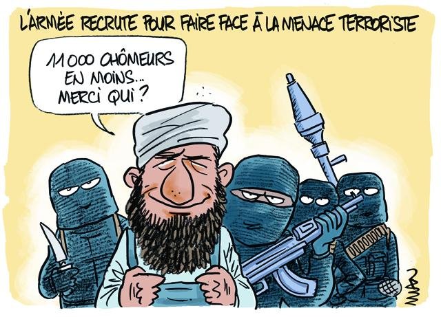 Dessin de presse : L'armée recrute presse : L'armée recrute