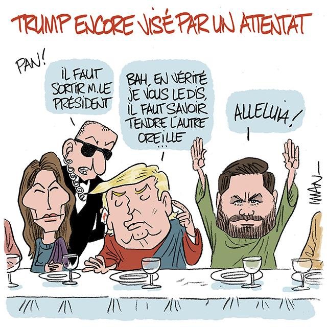 Dessin de presse : Jesus Trump presse : Jesus Trump