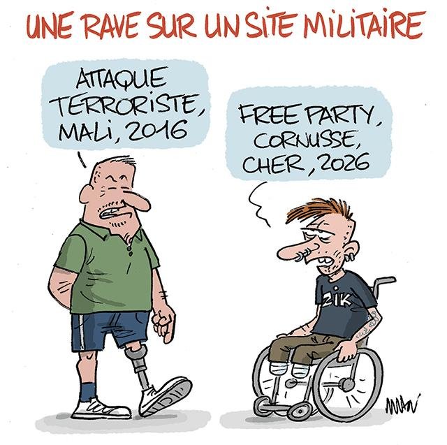 Dessin de presse : Free party presse : Free party