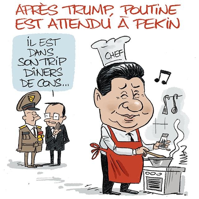 Dessin de presse : Dîner de cons presse : Dîner de cons