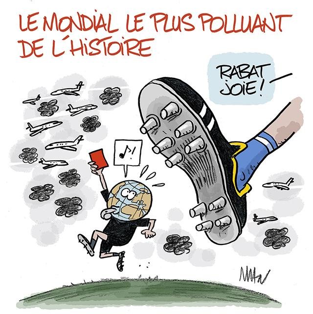 Dessin de presse : Mondial polluant presse : Mondial polluant