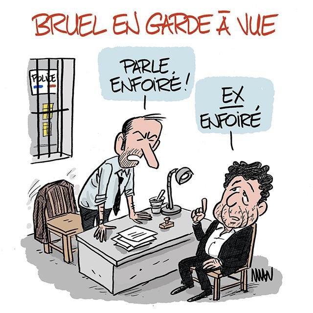 Dessin de presse : Bruel en GAV presse : Bruel en GAV