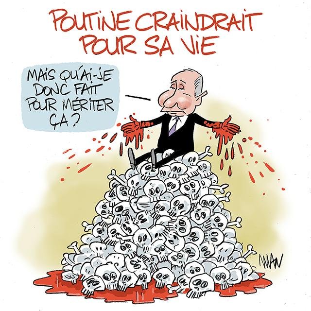 Dessin de presse : Poutine craint presse : Poutine craint