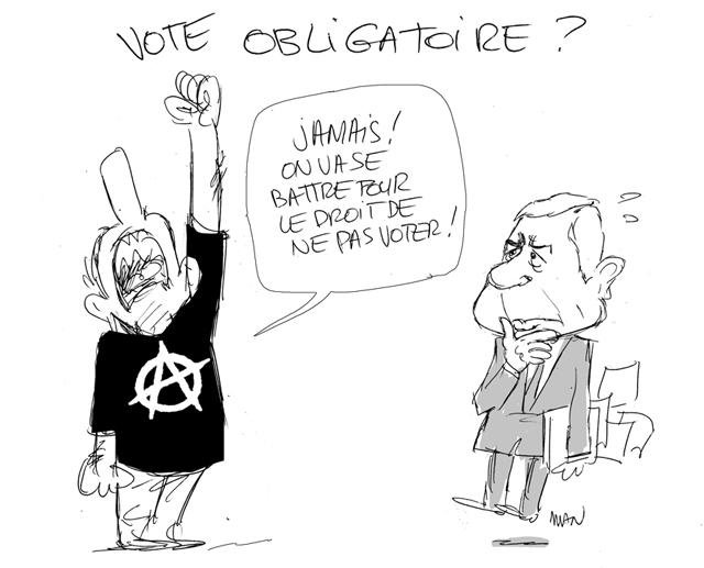 Dessin de presse : Obligatoire presse : Obligatoire
