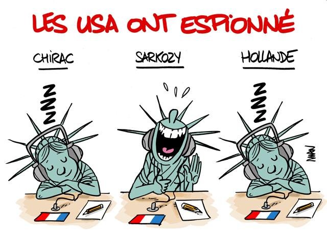 Dessin de presse : USA-spy presse : USA-spy