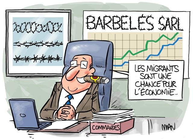 Dessin de presse : Barbelés presse : Barbelés