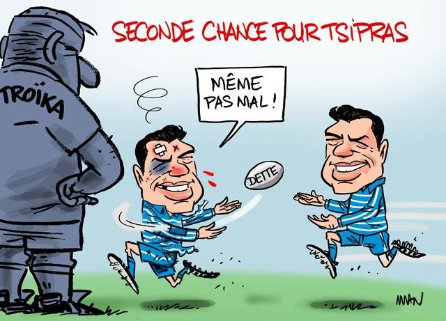 Dessin de presse : Tsipras bis presse : Tsipras bis