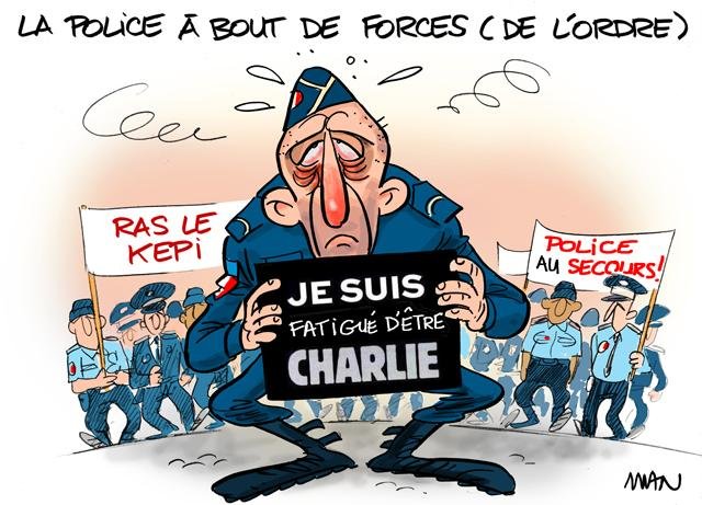 Dessin de presse : A bout de forces presse : A bout de forces