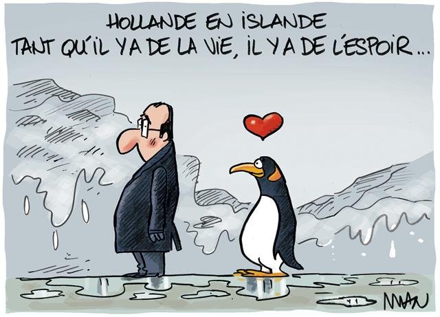 Dessin de presse : La marche du Président presse : La marche du Président