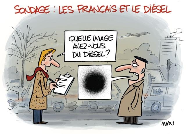 Dessin de presse : Dieselsondage presse : Dieselsondage