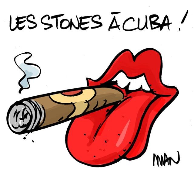 Dessin de presse : Stones à Cuba presse : Stones à Cuba