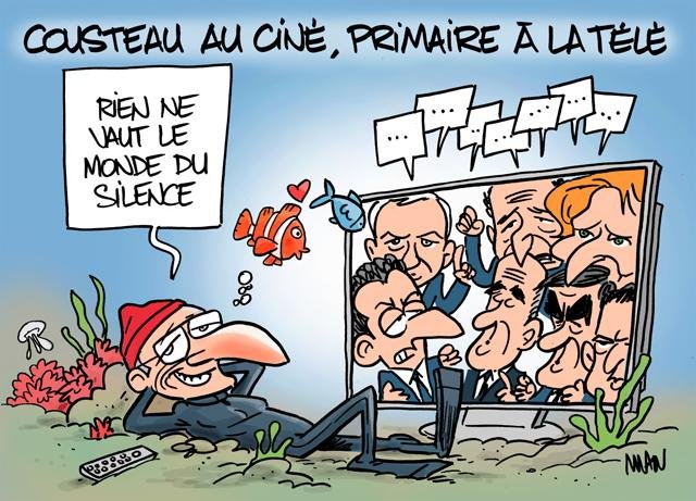 Dessin de presse : Cousteau presse : Cousteau