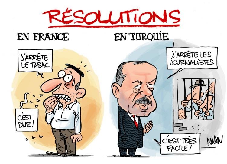 Dessin de presse : Résolution presse : Résolution
