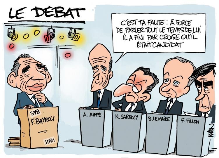 Dessin de presse : Le débat presse : Le débat
