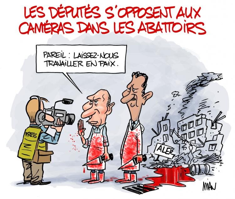 Dessin de presse : Abattoirs presse : Abattoirs